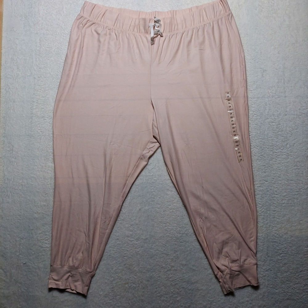 Jockey Joggers Women 3X Pink Brand New Microfiber Stretch Lounge Pajama Pants